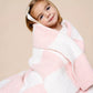 Chenille Blanket - Blush Check - Small - Lou Lou & Co
