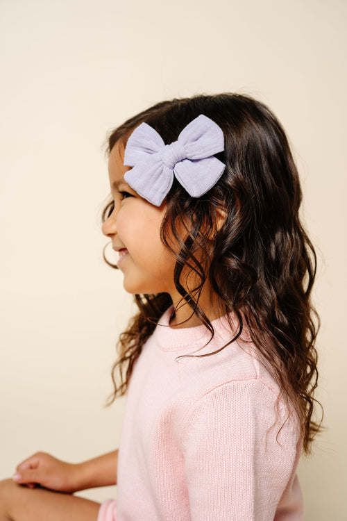 Adventure Bow - Lavender Clip - Alligator Clip - Lou Lou & Co