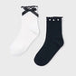 Girl 2-Pack Bow Socks- Black