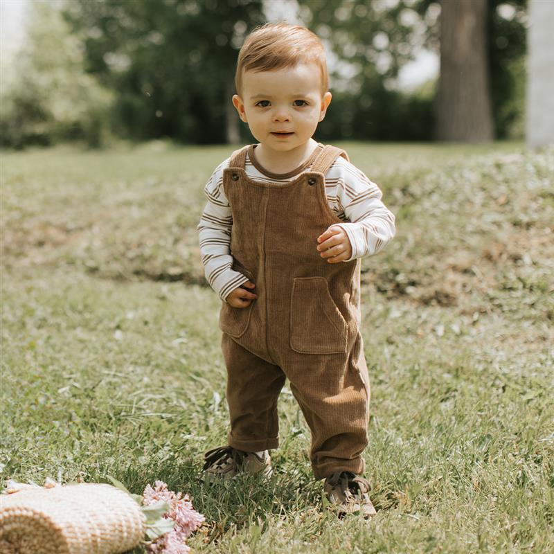 Brown Corduroy Overall Set - Petit Lem