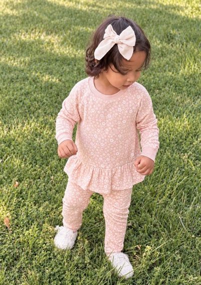 Fleece Two Piece Ruffled Sweatsuit - Grace