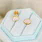 White Seashell Stud Earring