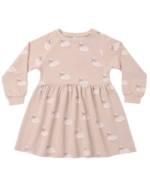 RAGLAN DRESS SWANS