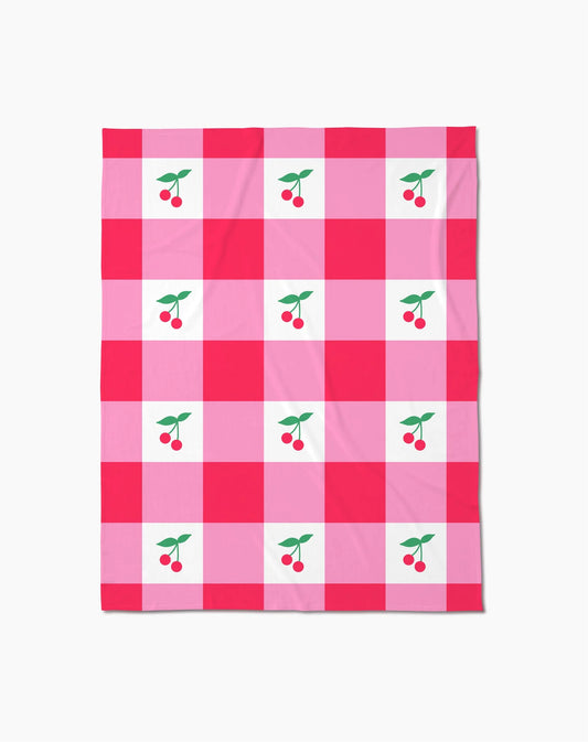 Sweet Cherry Gingham Butter Blanket