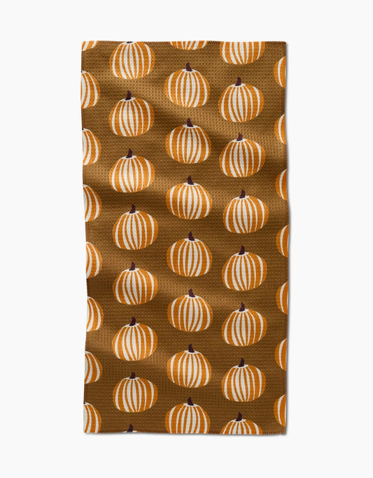 Dancing Pumpkins Tea Towel - Geometry