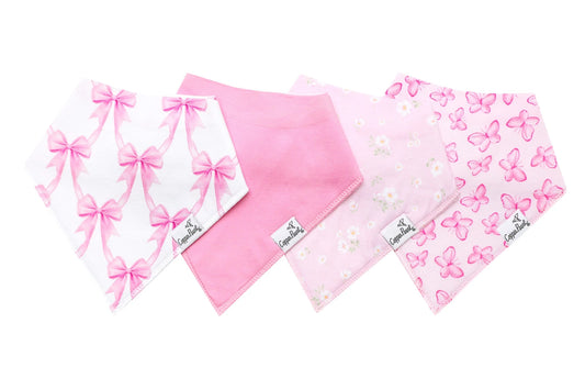 Bow My Gosh Baby Bandana Bibs - Copper Pearl