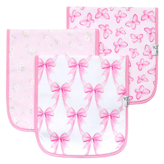 Bow My Gosh Premium Burp Cloths - Copper Pearl