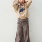 Girl Jacquard Pants -Cinnamon