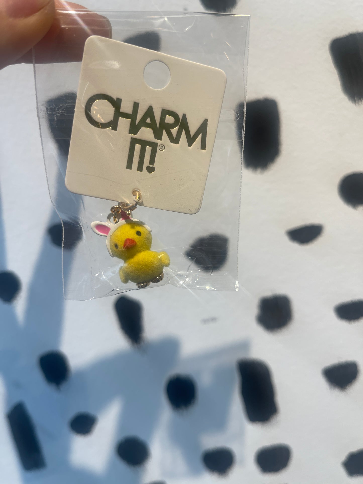 Gold Bunny Ears Chick - Charm Its