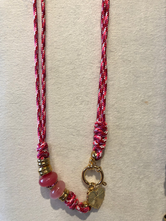 Paracord Heart Charm Necklace
