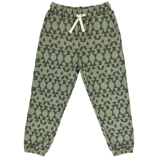 French Terry Sweat Pants- Camp Sage - Tiny Whales