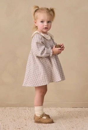 Callie Dress Blue Gingham - Quincy Mae