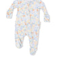 Georgia Floral  2 Way Ruffle Back Zipper Footie