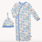 as truck would have it modal magnetic cozy sleeper gown + hat set - Magnetic Me