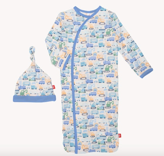 as truck would have it modal magnetic cozy sleeper gown + hat set - Magnetic Me