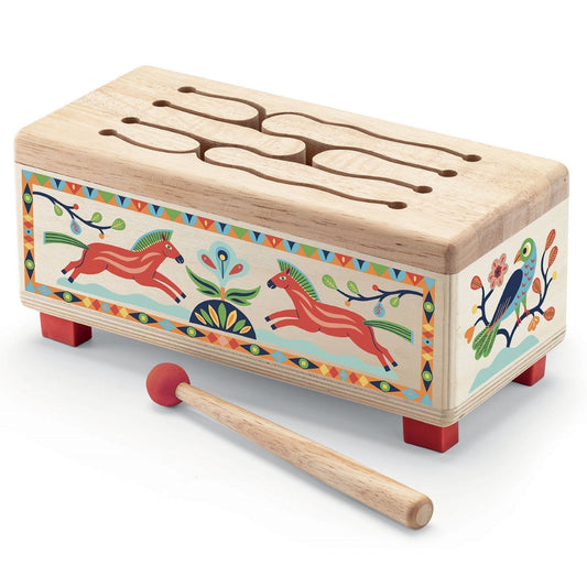 Animambo Wooden Drum Musical Instrument - Djeco