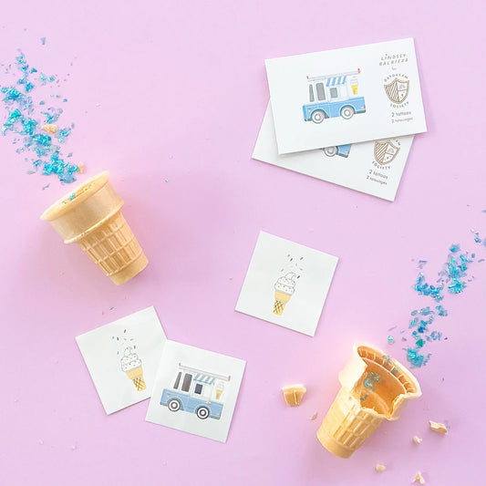 Ice Cream Dreams Temporary Tattoos