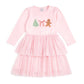 Gingerbread Embroidered Christmas Long Sleeve Tutu Dress - Sweet Wink