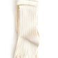 Ribbed Knit Tights - Ivory - Little Stocking Company