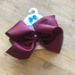 Mini King Classic Hair Bow Cranberry