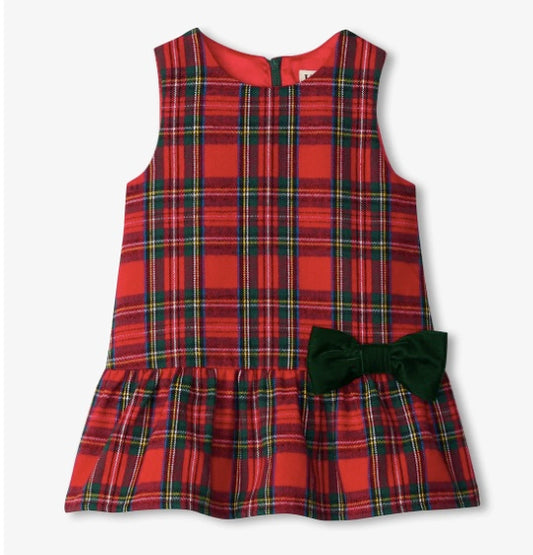 Red Plaid Pinafore Dress