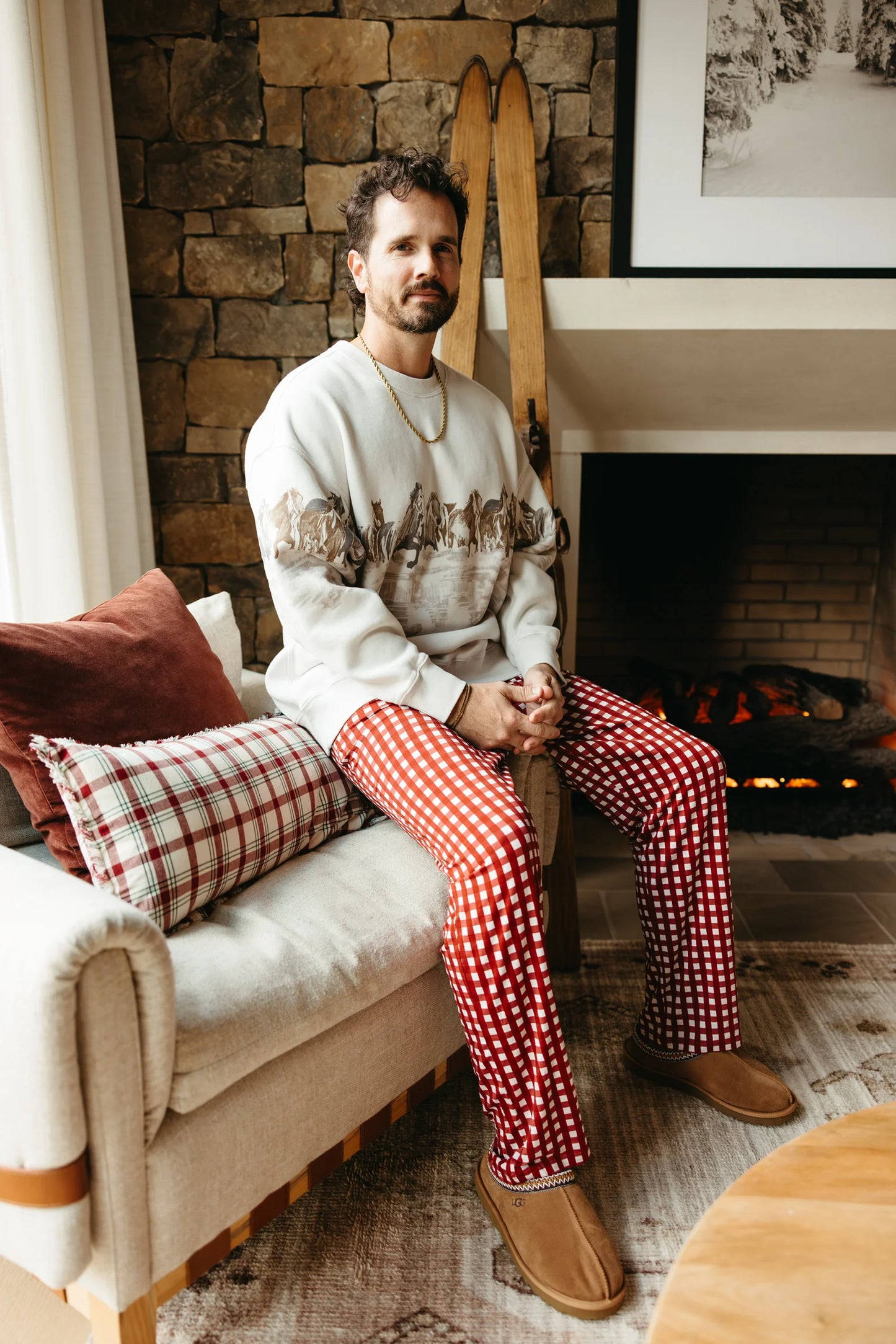 Peppermint Plaid Dream Men's Pants