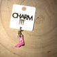 Pink Cowboy Boot Charm