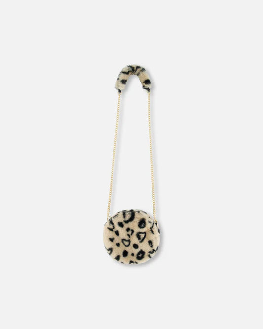 Printed Leopard Faux Fur Shoulder Bag - Deux Par Deux