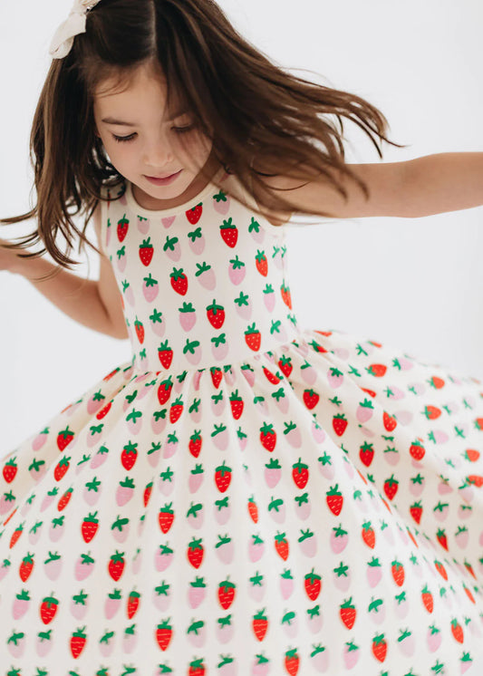 Sleeveless Twirl Dress in Strawberry Blush (Sleeveless-Twirl-Dress-In-Strawberry-Blush)