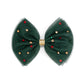 Emerald Rhinestone Christmas Tulle Bow Clip