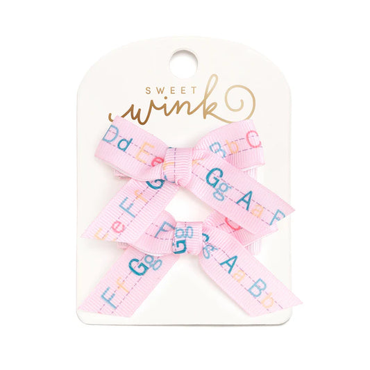 Alphabet Bows Clip Set - Sweet Wink
