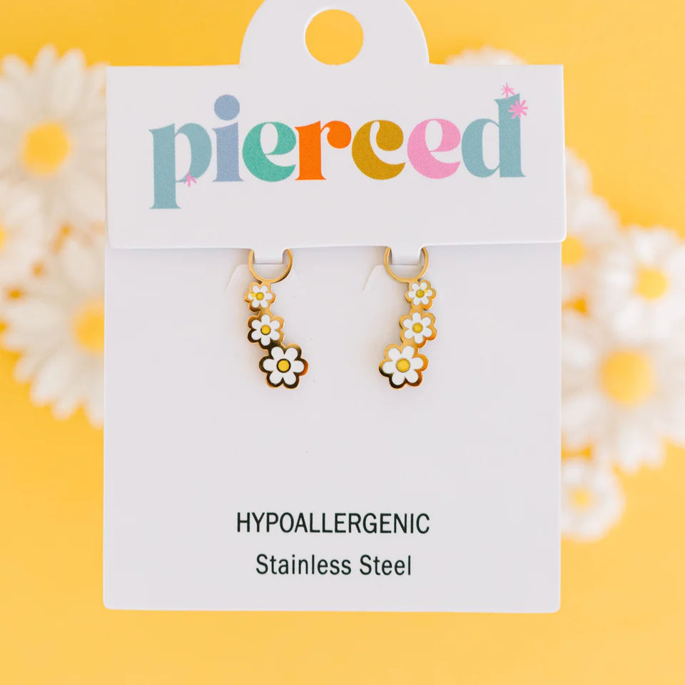 Daisy Crawler Earring Charms - Pierced