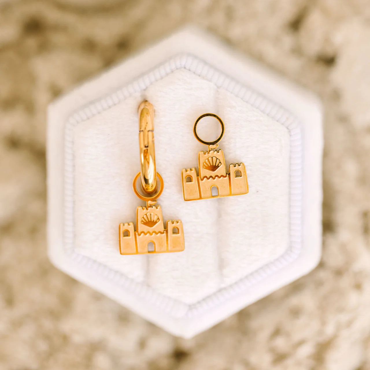 Sandcastle Earring Charms - Pierced