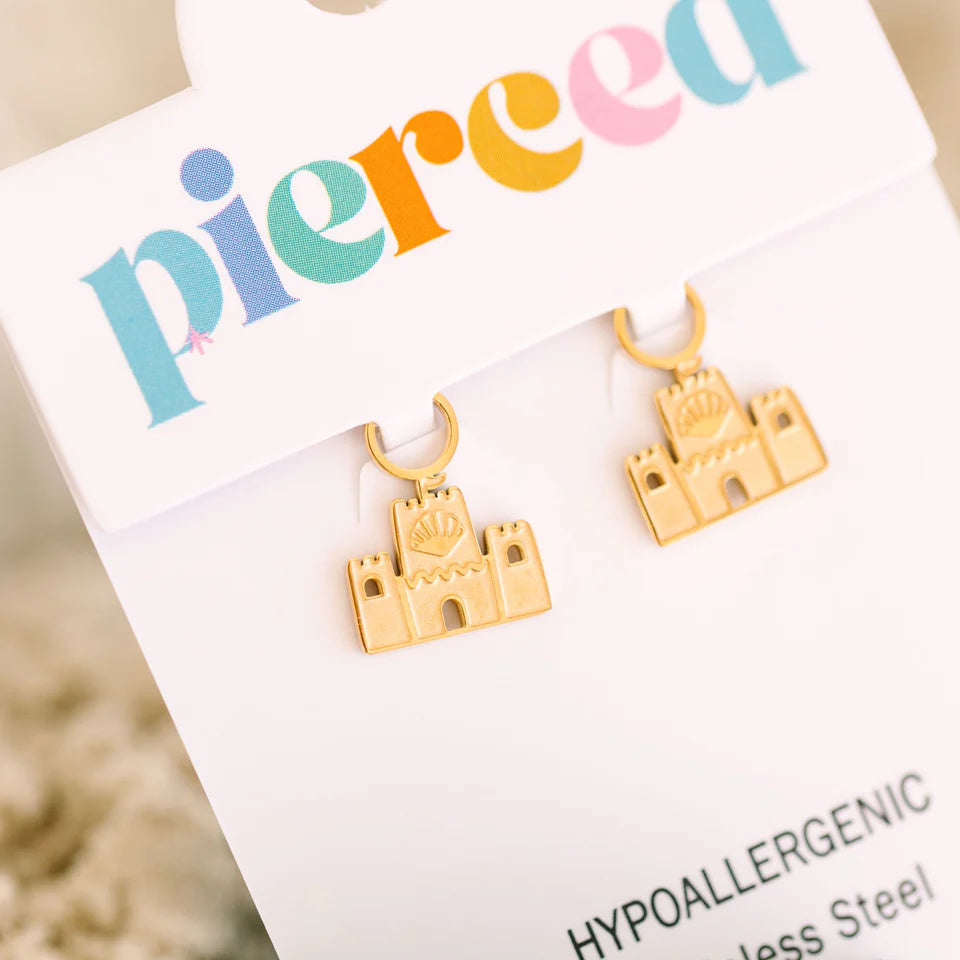 Sandcastle Earring Charms - Pierced