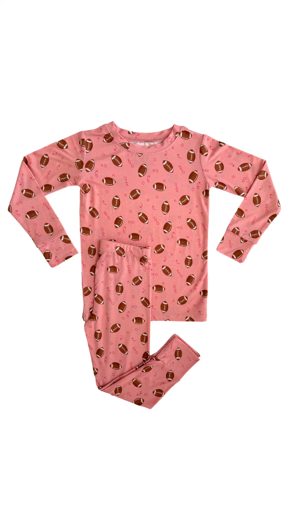 Pink Football 2 Piece PJs