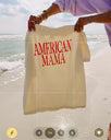 american mama graphic tee - ivory / red - ETTA & EAST