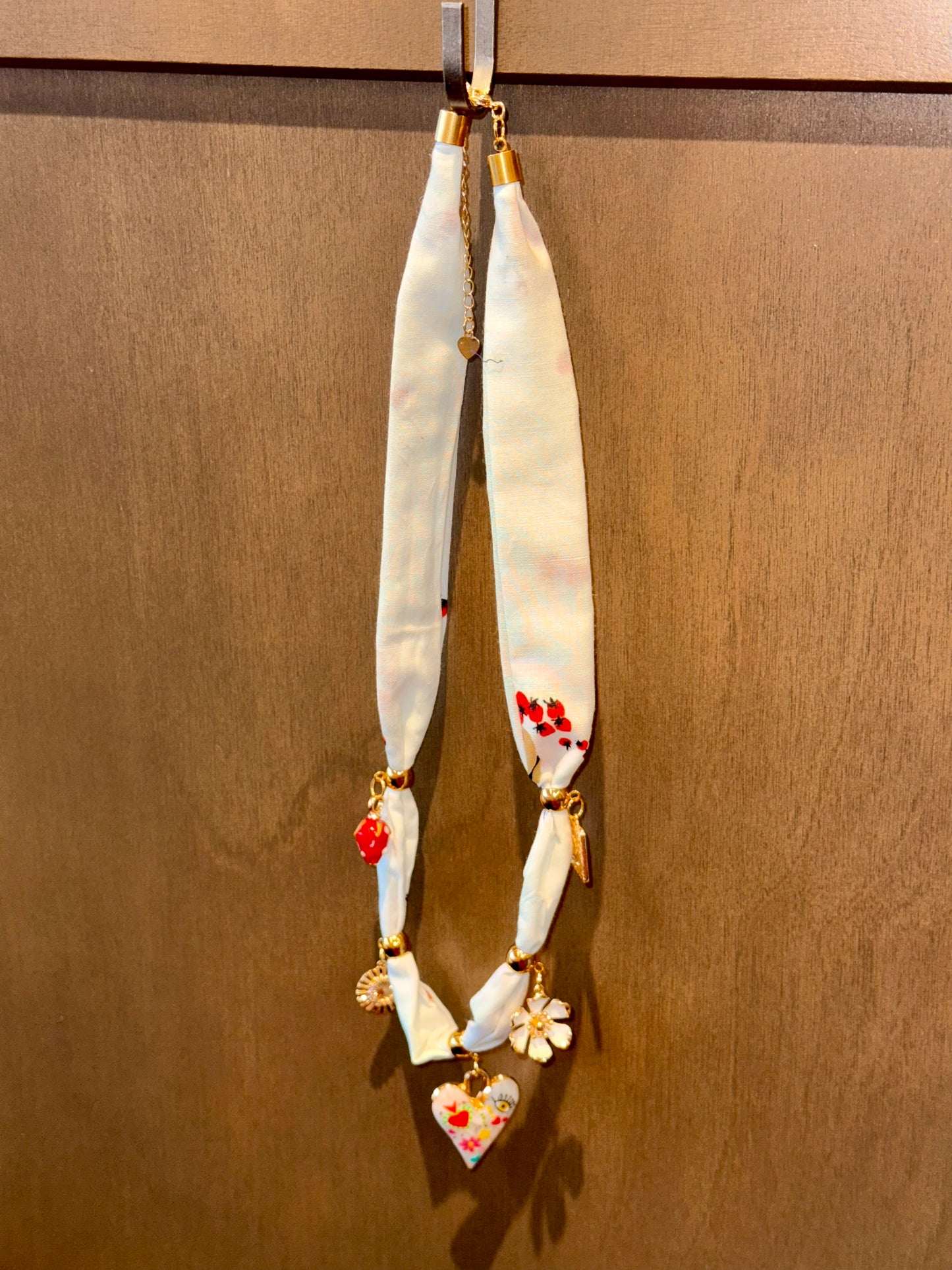 Poppy Bandana Charm Necklace