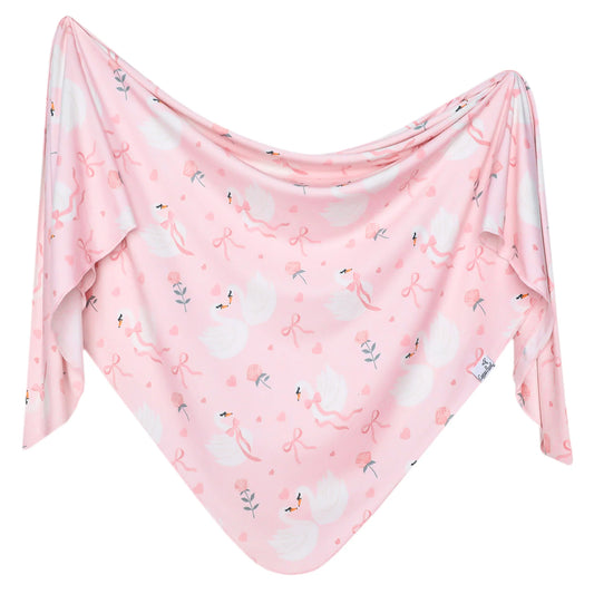 Knit Swaddle Blanket- Adelia - Copper Pearl