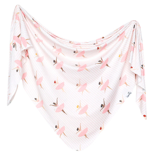 Knit Swaddle Blanket- Katerina - Copper Pearl