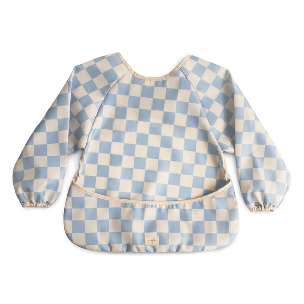 Long Sleeve Bib -Blue Check