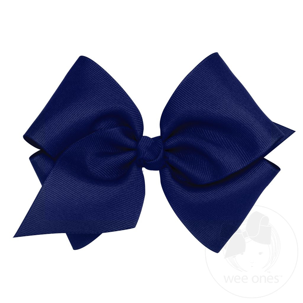 Mini King Classic Hair Bow Royal