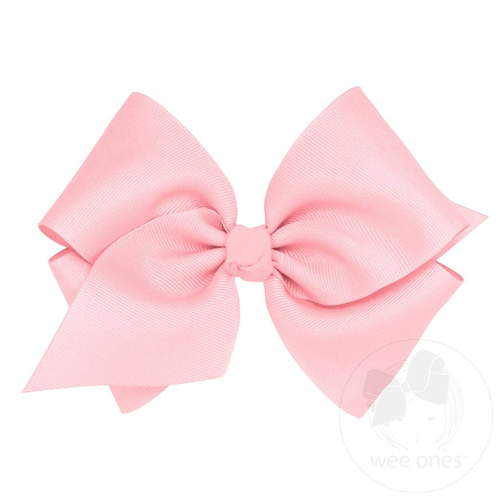 Mini King Classic Hair Bow Light Pink