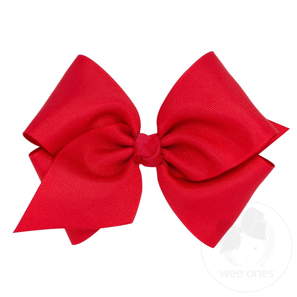 Mini King Classic Hair Bow Red