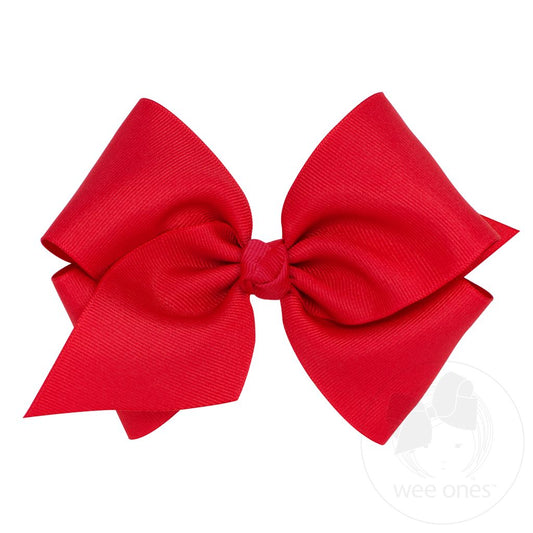 Mini King Classic Hair Bow Red