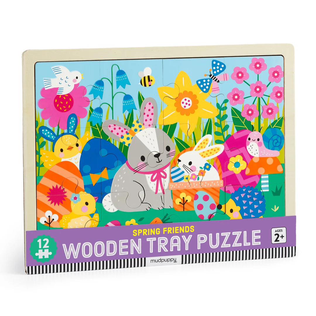 Spring Friends 12 Piece Wooden Puzzle - Mudpuppy