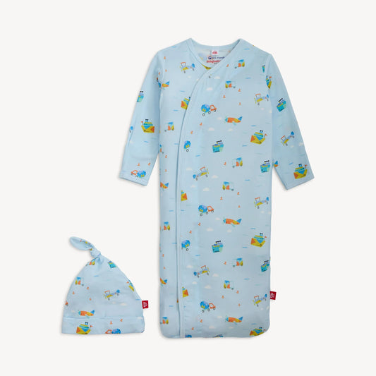 You Haul Modal Magnetic Gown & Hat Set - Baby Sweet Pea's Boutique