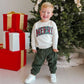 Merry Tartan Patch Christmas Sweatshirt