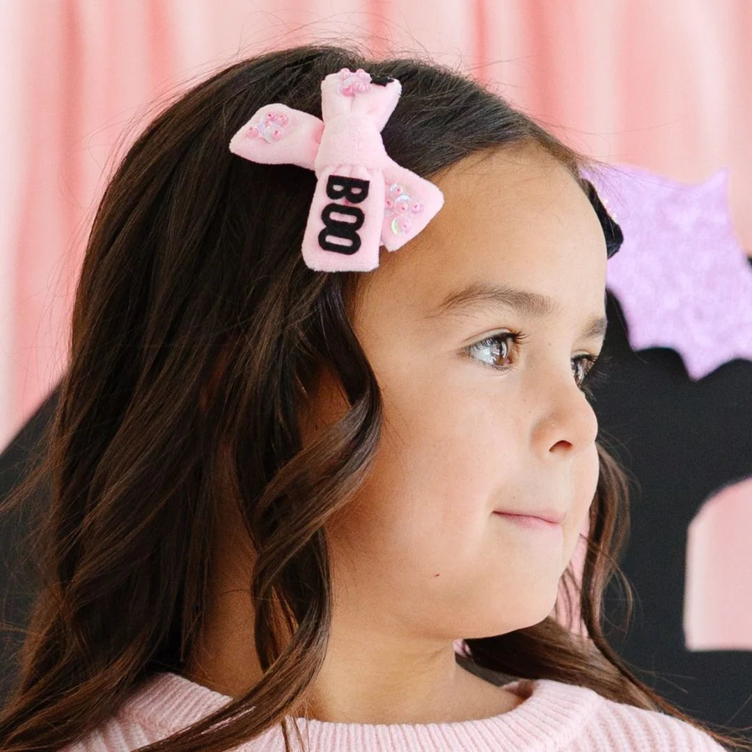 Boo Bows Halloween Clip Set