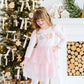 Gingerbread Embroidered Christmas Long Sleeve Tutu Dress - Sweet Wink