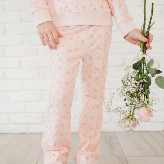 Pink Rose Flare Legging